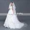 Off shoulder organza fabric bust ball gown skirt wedding dress