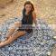 2017 New fashion 150cm microfiber customized printed roundies beach towel