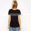 OEM Service 100% Cotton v Neck Short Sleeve Women t Shirt Plain no Brand T-shirt