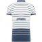 MGOO 100% Cotton Pique White Woven Stripe Polo Blue Tie Dye Color Short Sleeves Custom Polo