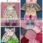 QY-007 2017 Super Cute ! fashion kids peal dresses with animal pattern summer ruffle shorts outfits toddler boutique girls