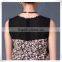 OEM suply round neck sleeveless slim fit floral print pants chiffon long jumpsuit