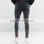 Slim Fit Straight Cut Knee Ripped Acid Wash Jeans Trousers for Men