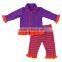 Children Pyjamas 100% Cotton Toddler Girls Ruffle Stripe Kids Halloween Pajamas
