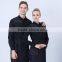 custom high quality staff uniform, long sleeve black Hotel Uniform