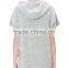 Women's short sleeve speckled cotton/spandex pullover hoodies
