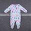 Wholesale Baby Pajama 100% Cotton Footed Design Baby Rompers for Girl Clothing