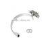 Half Bracelet Bangle Bar With Slider Hook Clasps Owl Halloween Silver Tone 5.8cm x3.2cm 11mm x7mm