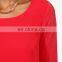 CHEFON Women essential a line long sleeve chiffon Curved Hem Blouse CB0044