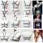 Sexy Women Black Strappy Bralette Caged Back Cut Out Padded Bra Bralet Crop Top