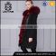 Fast delivery long style raccoon fur collar coat with fur inside