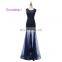 100% Real Photo Elegant Long Lace-up Lace Sleeveless Fashionable Evening Dress 2017