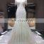 TH-7801JL 2016 new designed appliqued lace and beads beaded wedding dress see back mermaid wedding dress with short sleeve dress