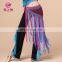 Tribal long tassel multy colors Belly dance hip scarf Y-2038#