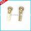 Custom zipper head with metal logo