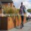 Box Shape Rusty Metal Garden Corten Steel Flower Planter