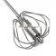 Kitchen Utensil Stainless Steel Egg Whisk Semi Automatic Egg Beater