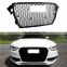Car ABS Plastic Gloss Black Front Bumper Grill 13-15 For Audi A4 B9 RS4