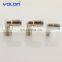 YTPL All copper nickel plating push in fitting