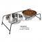 Wholesale Personalized Wood Pet Dog Cat Food Feeding Bowl Stainless Steel