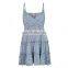 Sexy Factory Wholesale Low Price Spaghetti Strap Small Floral Summer INS Hot Style V-neck Women's Beach Print Skirt Loose Dress