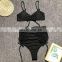 2019 Summer Sexy Bandage Swimwear Bikini High Waist Bathing Suits Women Swimsuit Beige Green Orange Black Push Up Bikinis Set