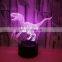 Optical Illusion Color Changing LED Night Light Table Desk Lamp Kids 3d Dinosaur Night Light