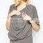 Office wear working breastfeeding nursing wrap front khaki short chiffon maternity dress clothing