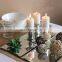 classic reflective  decorations set affordable glass mirror candle plate tray for wedding or party anniversary table mirror