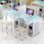 Wing Desktop Privacy Panel Frosted glass Clamp-on Desk Divider partition
