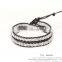 WBS2056 Latest custom rope simplel beaded bracelet crystal bracelet