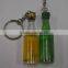 Acrylic Bottle Shaped Keychain with Liquid Insidem, Wholesale Key ring