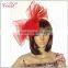Red Silk Bride Head Flower Wedding Wreath