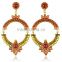 ladies earrings designs pictures 2 gram gold beautiful designed Arete para Mujer noivia esposa