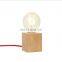 Wholesale Loft E27 Wooden Natural Table Lamp Decorative Table Lamp For Bar Bedroom Cafe