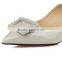 Stylish lady suede shoes stilettos high heels pointed toe dress shoes