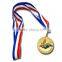 Custom promotion cheap high quality metal medal with ribbon