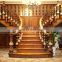 China Manufacturers European Classical Natural Solid Wood Straight Staircase