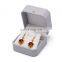 New Arrival Octagonal Shape Light Gray Pu Leather Ring Box