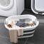 Folding PP Storage Basket Laundry Basket Bathroom Wash Basins Toy Box Pet Bath Tub