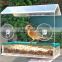 Wholesale 2 suction cup drain tray acrylic window plastic bird feeder