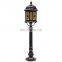 Antique lantern top multi-holder high pole light garden post lamp