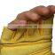 Yellow Cow Leather Fingerless Palm Padded Weight Lifting Gym Exercise Gloves Workout Cross Training Gloves