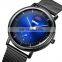 New Arrival Skmei 9245 Moon Phase Watch Quartz Movement Mesh Strap Black Wristwatch for Men