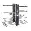 DIY 8 Tiers Kitchen Cabinet Pantry Pot Lid Holder Height Adjustable Pan and Pot Rack Organizer