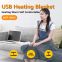 Ultra-soft Fabric USB Electric Blanket/ USB Power Heating Electric Blanket/