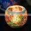 romantic color handmade mosaic votive glass candle holder