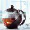 China supplier clear glass coffee tea pot
