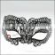 Luxury Elegant Silver Metal Laser Cut Mask with Rhinestones Crystal