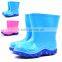 In cylinder boots children's lovely candy colored non slip waterproof boots